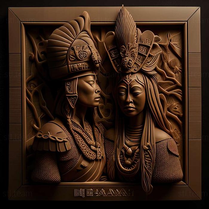 3D model King and Queen for a Day Usohachi King and Manene Queen (STL)
